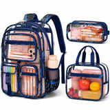 Fimibuke 3PCS Waterproof Backpack for School,Oxford Cloth Bookbag Set with Lunch Box & Pencil Case,School Bag for Elementary Middle High School,Back to School Gift,Birthday'S Gift,Back to School Shopping,Travel Essentials