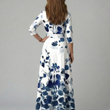 Celine | Cross Wrap Neck Midi Dress