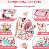 3PCS Waterproof Backpack for School,Oxford Cloth Bookbag Set with Lunch Box & Pencil Case,School Bag for Elementary Middle High School,Back to School Gift,Birthday'S Gift
