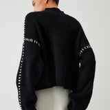 Alma | Oversize-Dolcevita pulover s Piqué detaljima
