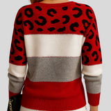 Alessia - Elegantni Pulover s Leopard Uzorkom