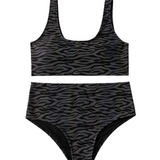 Colorful Reflective Rave Party Shiny Bikini Set