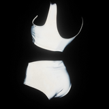 Colorful Reflective Rave Party Shiny Bikini Set