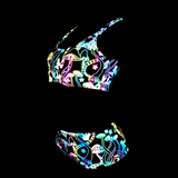 Colorful Reflective Rave Party Shiny Bikini Set