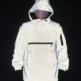 Functional Reflective Half-Zip Hooded Jacket