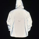 Functional Reflective Half-Zip Hooded Jacket