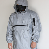 Functional Reflective Half-Zip Hooded Jacket