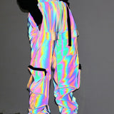 Functional  Laser Colorful Reflective Pants