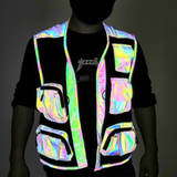 Functional Multi-Pocket Colorful Reflective Vest