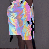 Functional Colorful Reflective Cargo Shorts