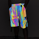 Functional Colorful Reflective Cargo Shorts