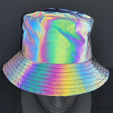 Hip Hop Rainbow Reflective Bucket Hat