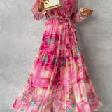 Sage | Floral Wrap Dress