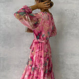 Sage | Floral Wrap Dress