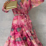 Sage | Floral Wrap Dress