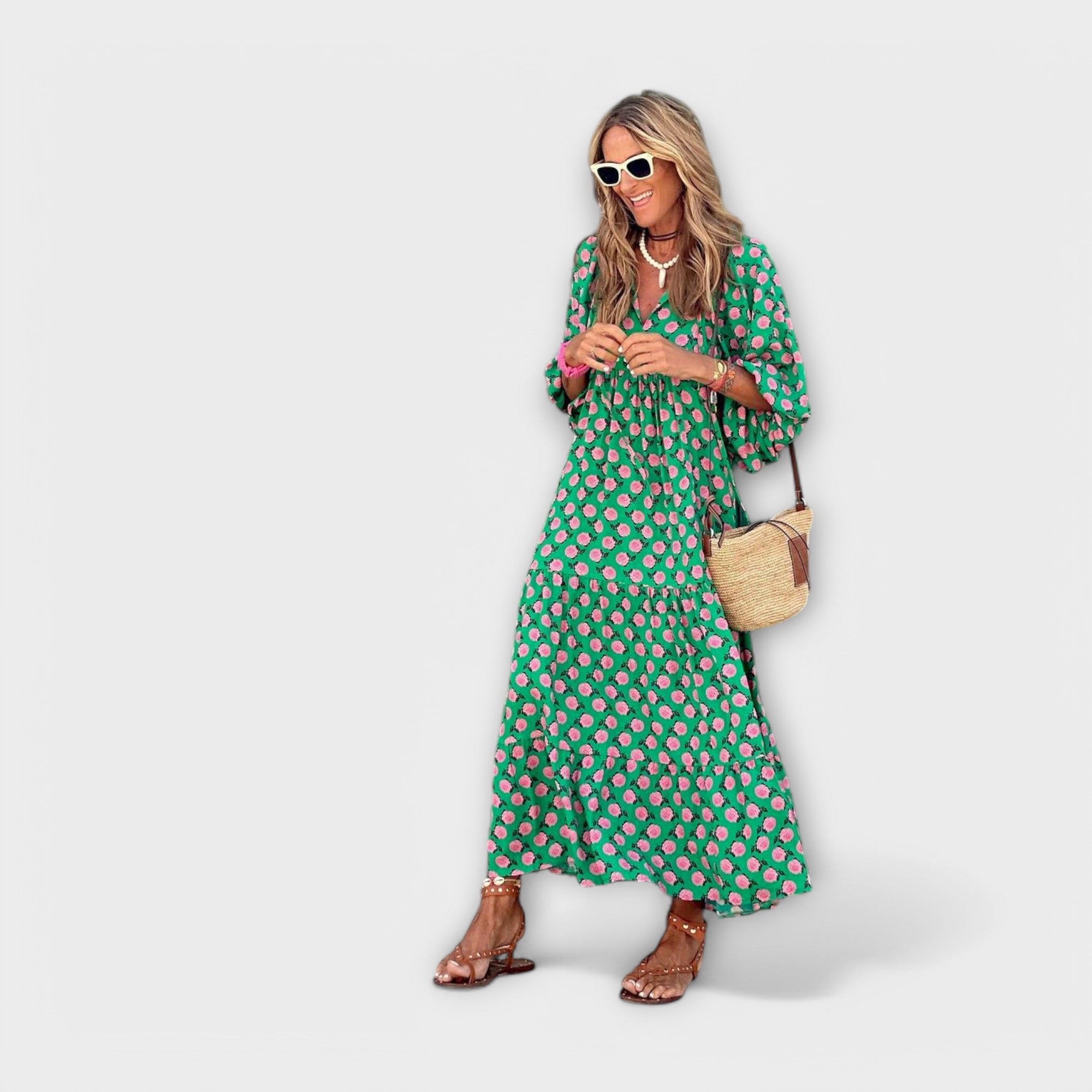 Elegantne geometrijske maxi haljine