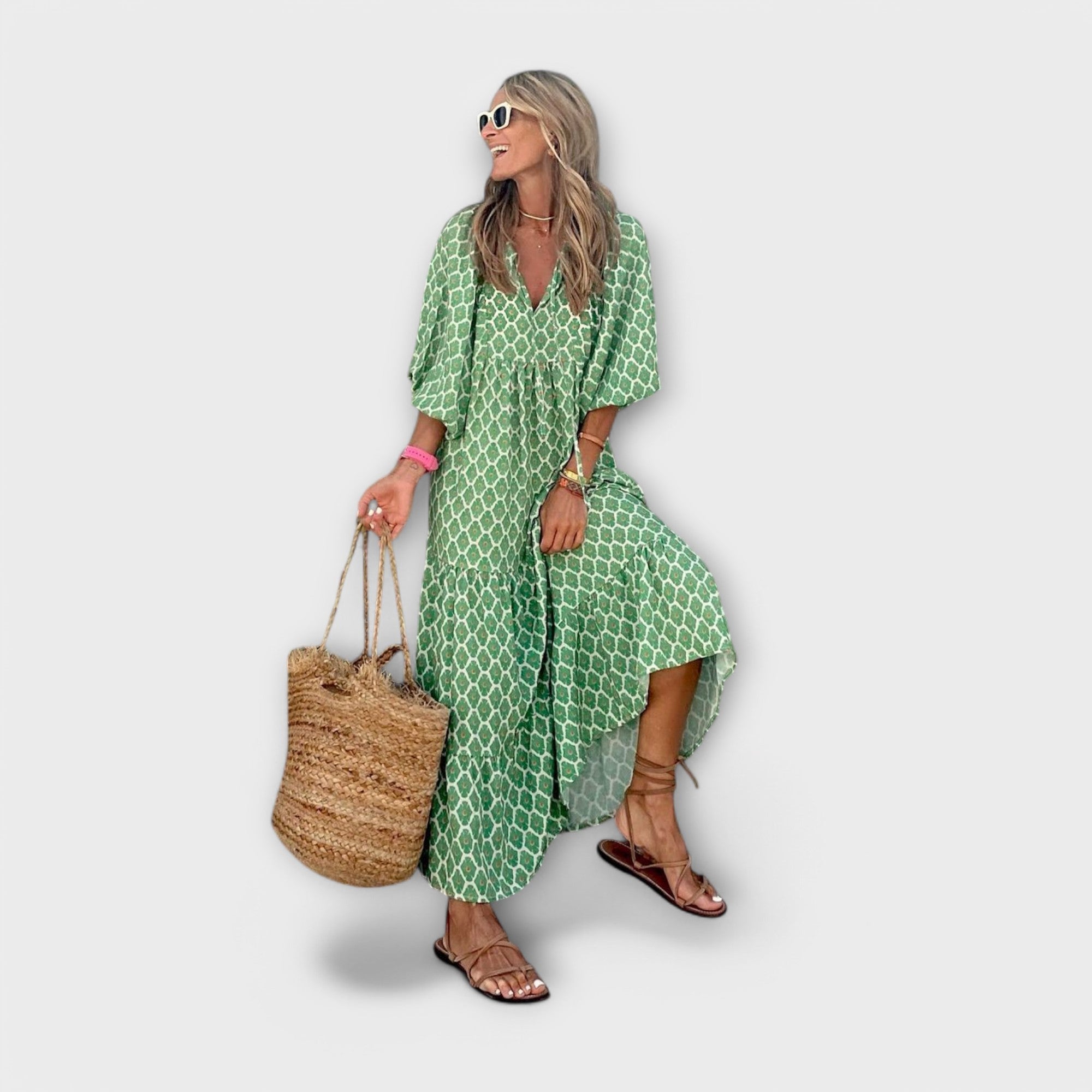 Elegantne geometrijske maxi haljine