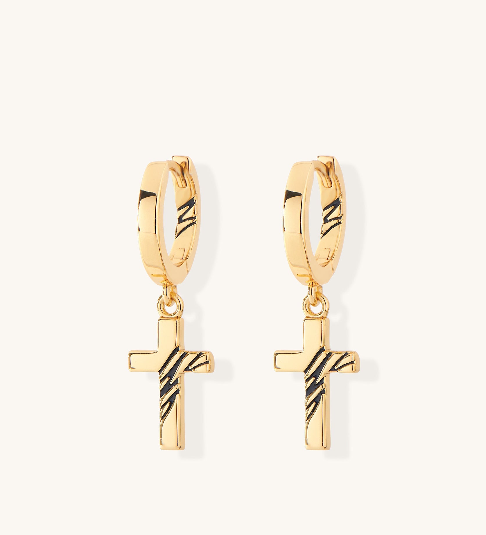 Tortuga Dangle Cross Earrings