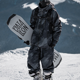 Ski Wear Black Waterproof Snowboard Jacket & Pants Set -Unisex