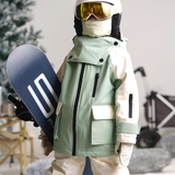 Ski Wear Frog Color Block Kids Jacket&Bibs Snow Suit (Single Unit Available)
