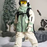 Ski Wear Frog Color Block Kids Jacket&Bibs Snow Suit (Single Unit Available)