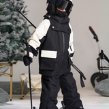 Ski Wear Frog Color Block Kids Jacket&Bibs Snow Suit (Single Unit Available)
