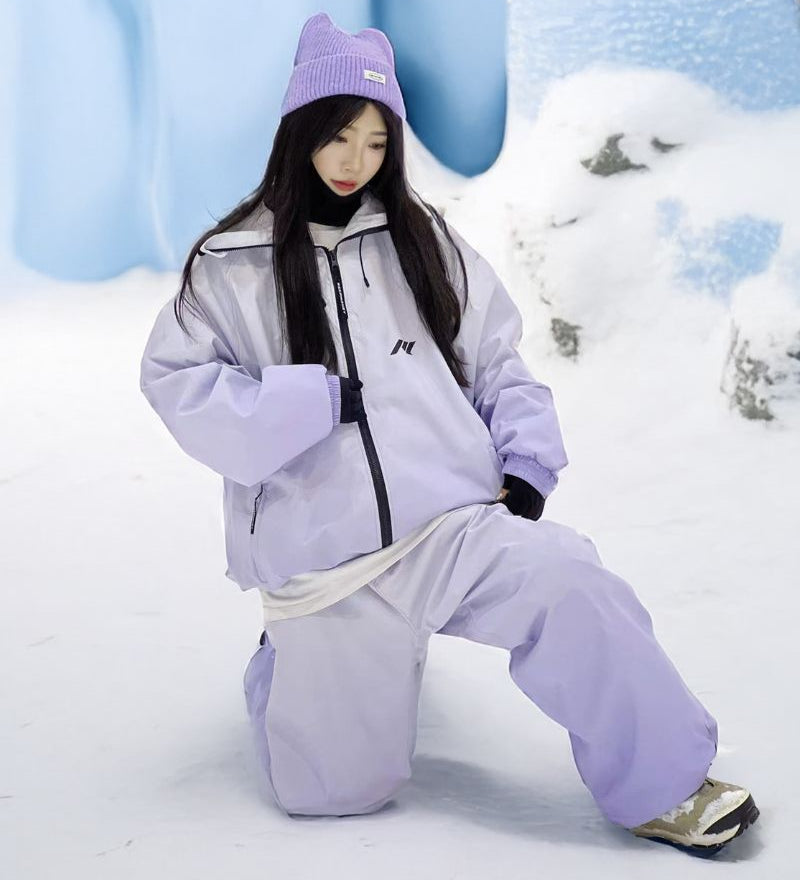 Ski Wear Icecream Gradient Color Snow Suit -Unisex