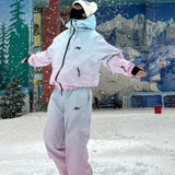 Ski Wear Icecream Gradient Color Snow Suit -Unisex