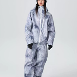 Ski Wear Outdoor Loose Denim Snow Jacket&Pants Suit -Unisex