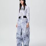 Ski Wear Outdoor Loose Denim Snow Jacket&Pants Suit -Unisex