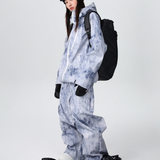 Ski Wear Outdoor Loose Denim Snow Jacket&Pants Suit -Unisex