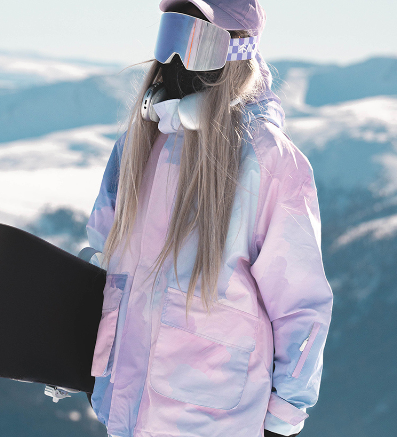 Ski Wear Pink&Purple Snow Jacket&Pants Suit -Women's (Single Unit Available)