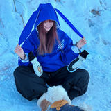 Ski Wear Waterproof Snow Bunny Hoodie -Unisex