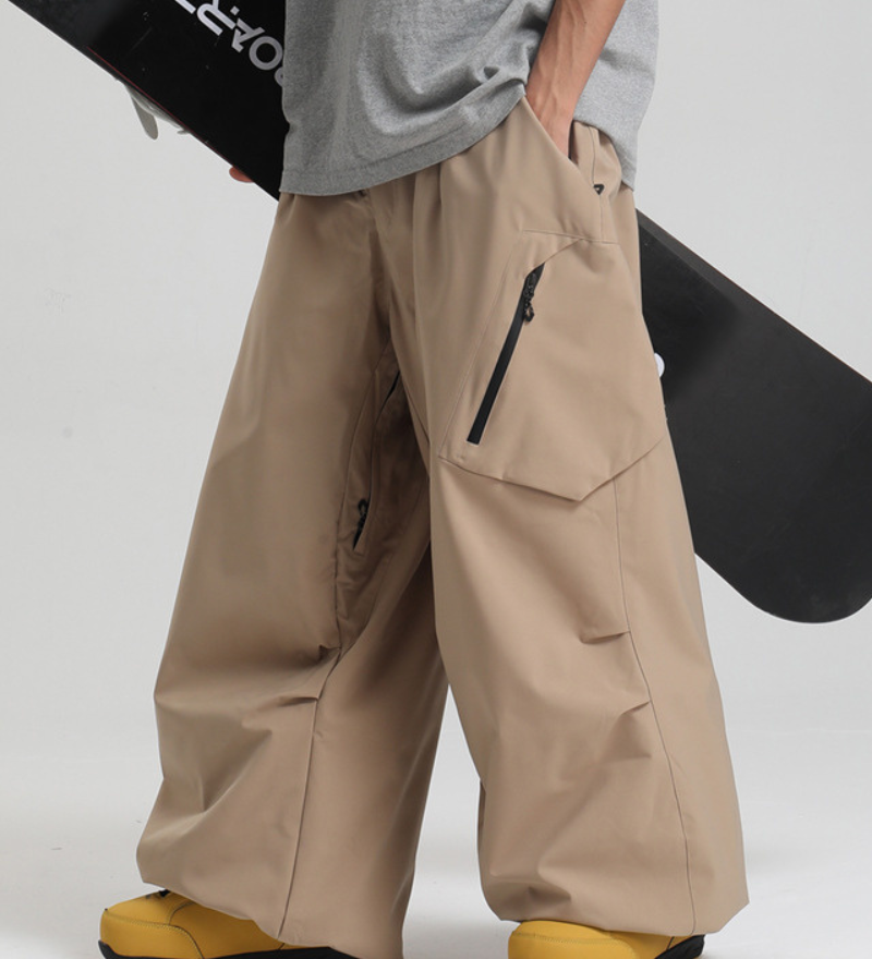 Ski Wear Snowboard Gear Cargo Baggy Snow Pants -Unisex