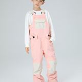 Ski Wear Snowboard Gear Color-Block Kids Ski Bib