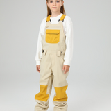 Ski Wear Snowboard Gear Color-Block Kids Ski Bib