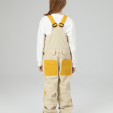 Ski Wear Snowboard Gear Color-Block Kids Ski Bib