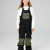 Ski Wear Snowboard Gear Color-Block Kids Ski Bib