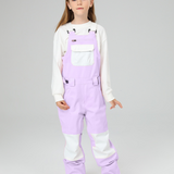 Ski Wear Snowboard Gear Color-Block Kids Ski Bib