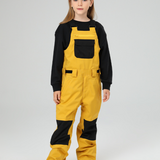 Ski Wear Snowboard Gear Color-Block Kids Ski Bib