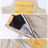 Ski Wear Snowboard Gear Color-Block Kids Ski Bib