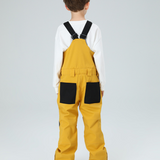 Ski Wear Snowboard Gear Color-Block Kids Ski Bib