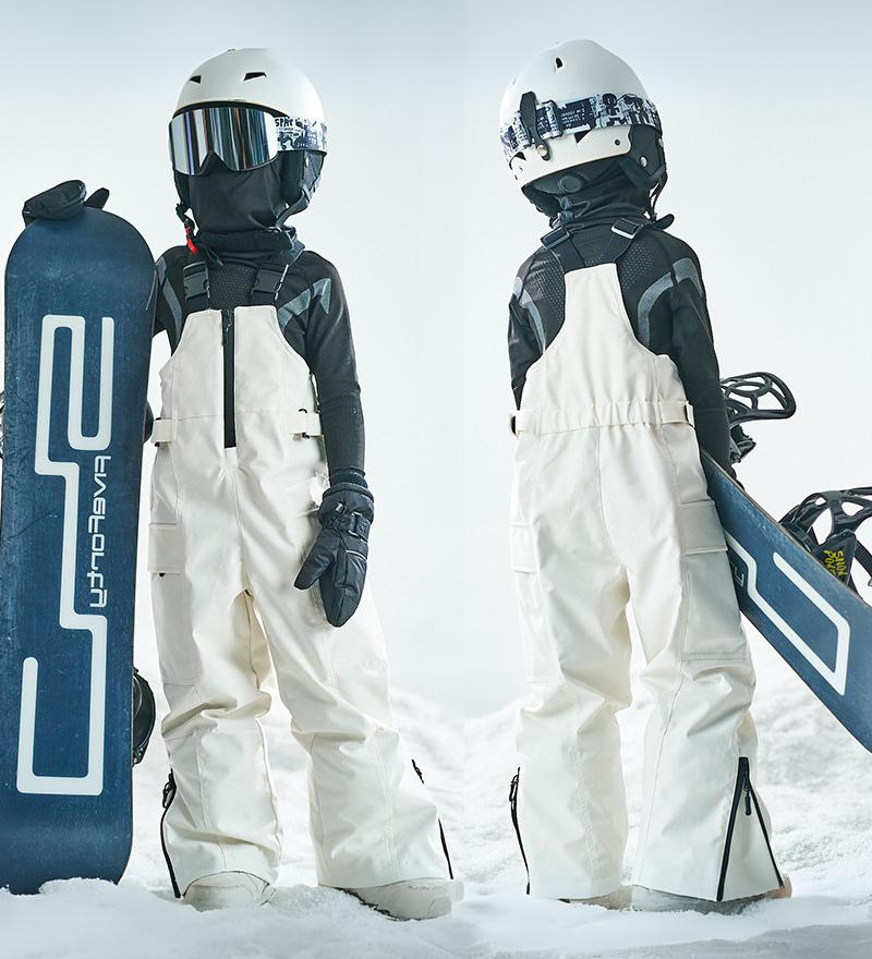 Ski Wear Color Block Waterproof Jacket&Bibs Kids Snow Suit (Single Unit Available)