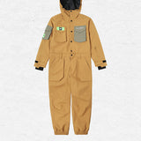 Ski Wear Color-blocking Pockets Jumpsuit Snow Suit -Unisex
