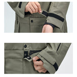 Ski Wear Color-blocking Pockets Jumpsuit Snow Suit -Unisex
