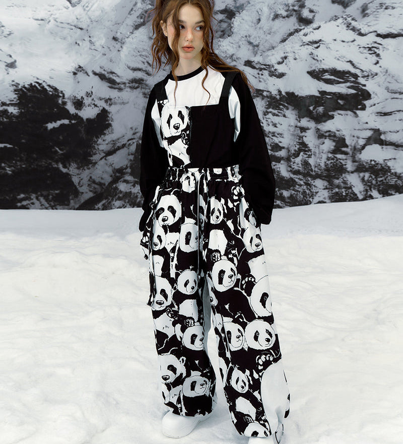Ski Wear Panda Jacket&Bibs Snow Suit -Unisex (Single Unit Available)