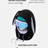 Ski Wear Fleece-Lined Bunny Ear Unisex Balaclava Hood