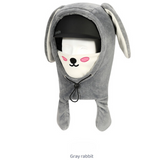 Ski Wear Kids Plush Jumping Ear Snow Helmet Hood