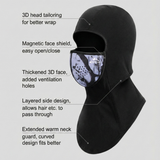 Ski Wear Magnetic Detachable Skiing Balaclava Face Mask