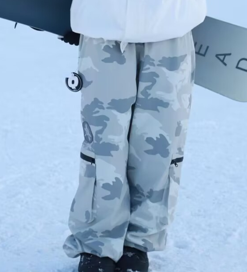 Ski Wear Snowboard Camo Cargo Baggy Snow Pants - Unisex